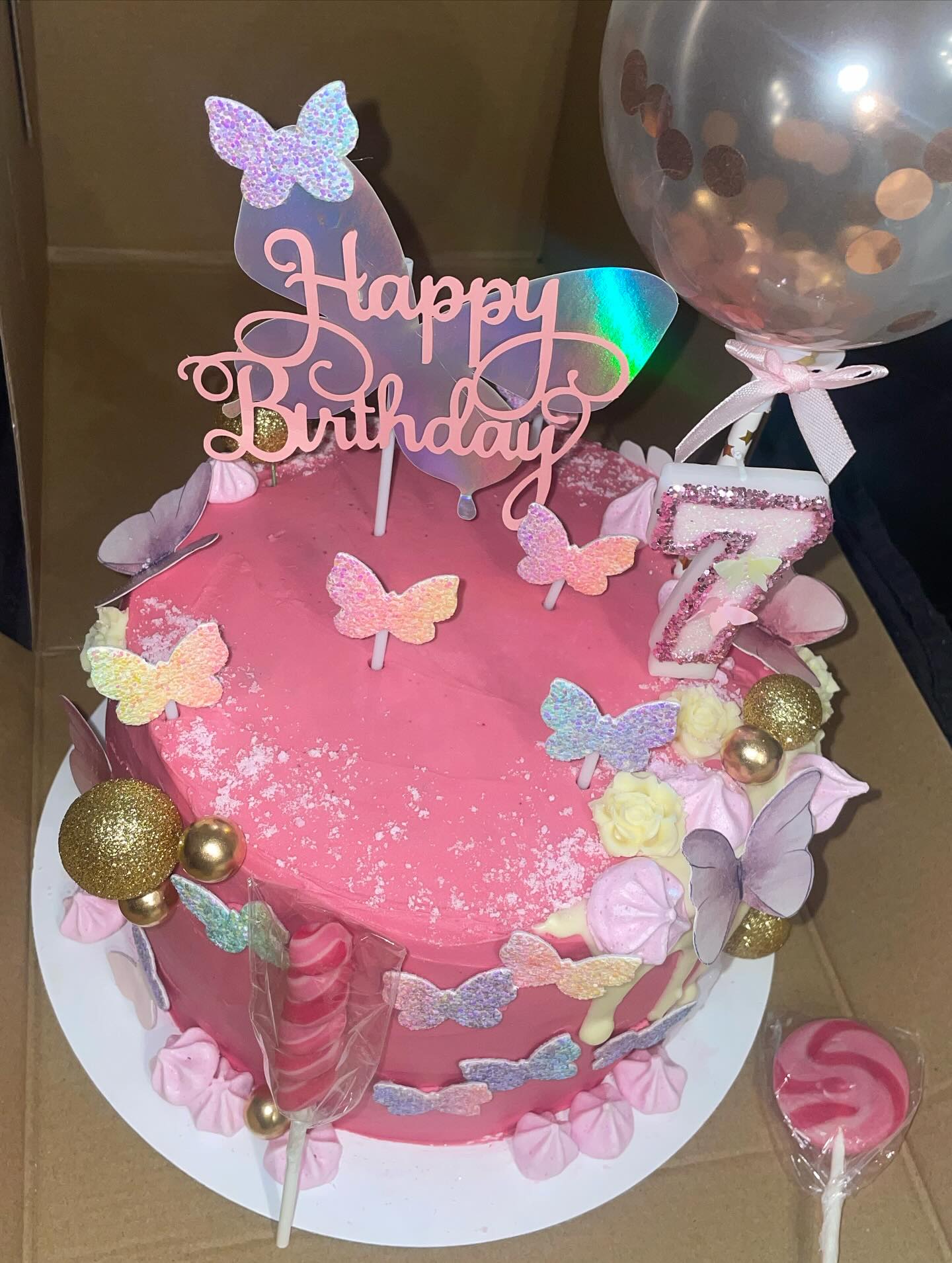 Celebration cake with soft pink florals